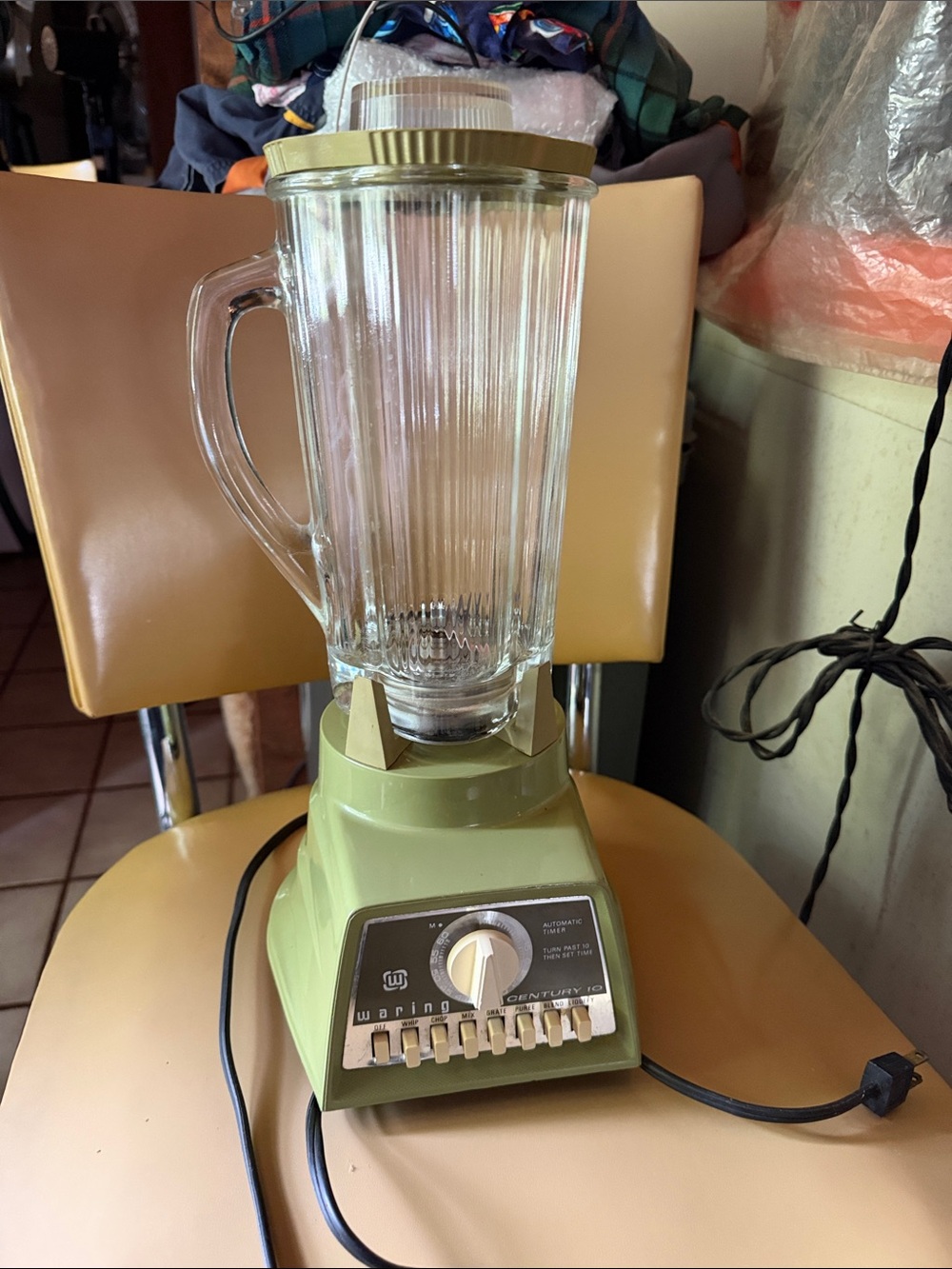 Vintage Waring Blender Glass 40 Ounce Jar Avocado